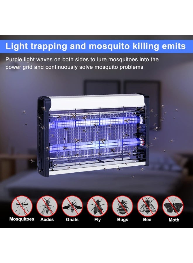 Eworld 20W Electric Mosquito Killer Lamp with Dual UV Tubes | High-Voltage Bug Zapper for Indoor & Outdoor | Chemical-Free Mosquito & Fly Control, Home & Commercial Use - Image 2